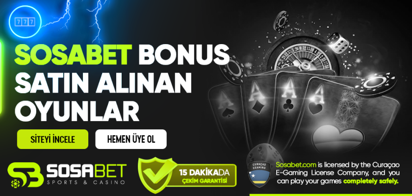 Sosabet Bonus Satın Alınan Oyunlar