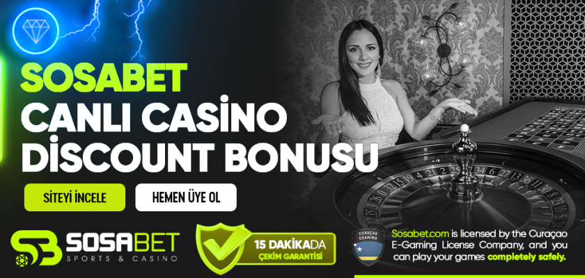 Sosabet Canlı Casino Discount Bonusu